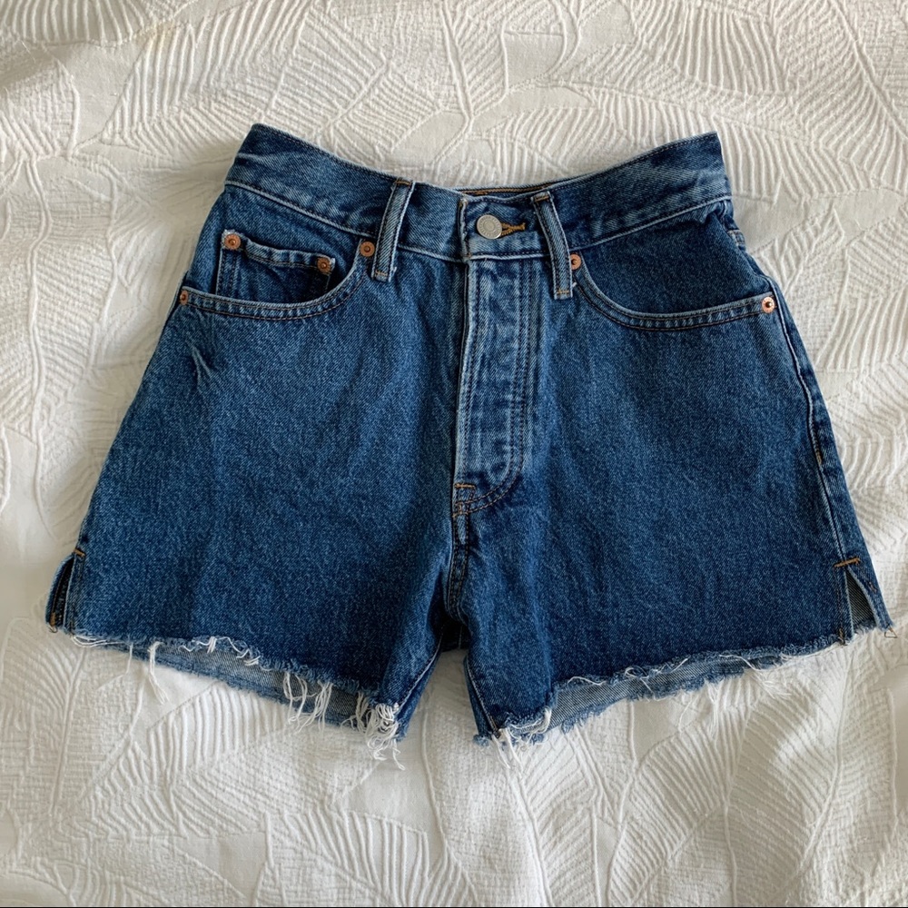 Lucky Brand high waisted button fly denim Traveler Shorts
